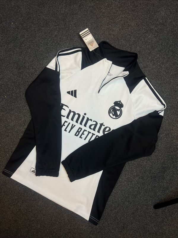 Real madrid white sweep shirt