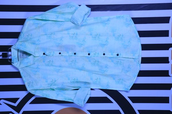 Sky Blue Floral Printed Shirt – Light & Breezy