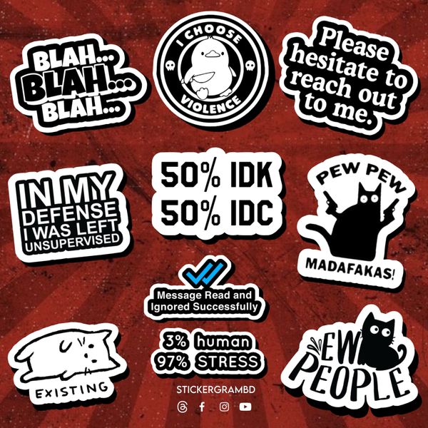Sarcastic Sticker Set 08