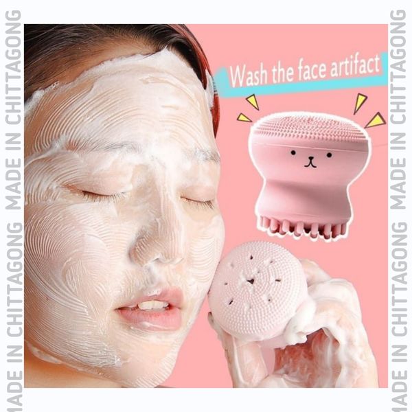 Silicone small octopus wash brush silicone beauty cleaning brush small octopus cleansing instrument silicone wash face