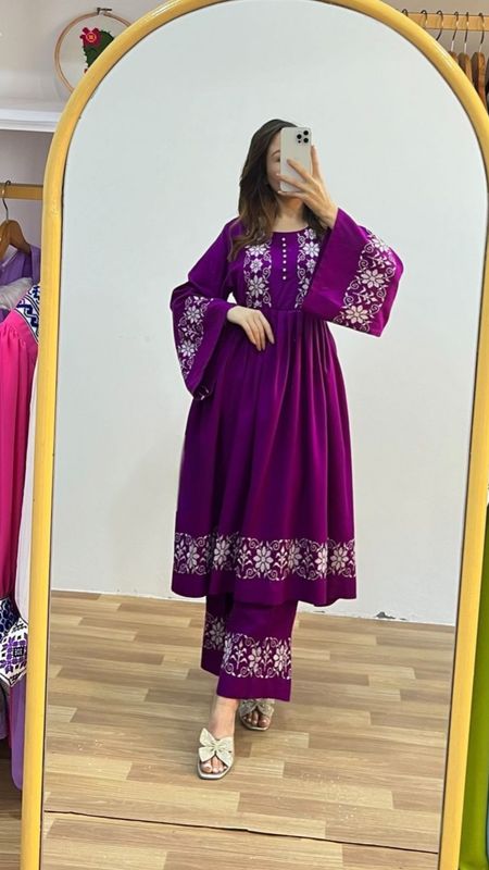 Premium Cotton Embroidary Co-Ord 2 Piece Set