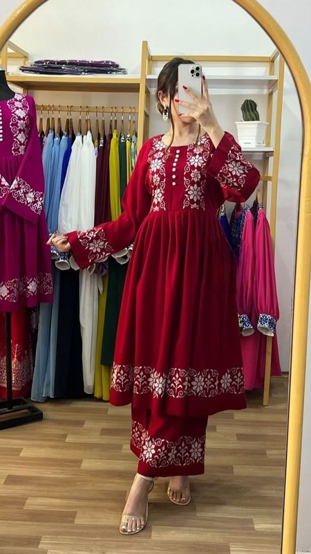Premium Cotton Embroidary Co-Ord 2 Piece Set