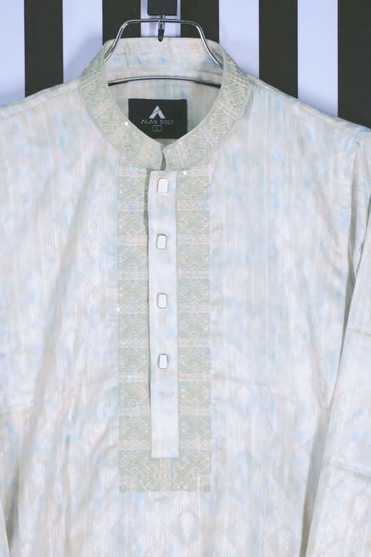 Elegant Light Gold Panjabi – Timeless Ethnic Wear