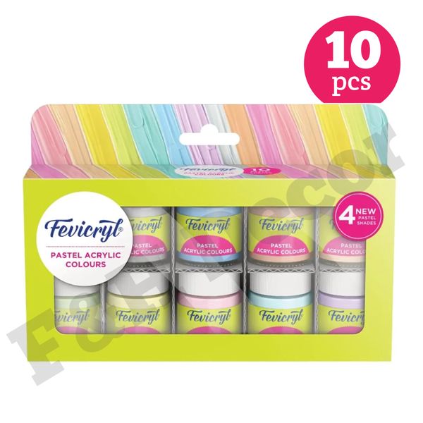 Fevicryl Pastel Acrylic Colour Set 15ml 10pc