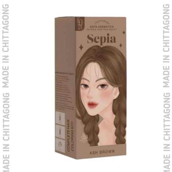 Kota Cosmetics Hair Color Cream Whisper -Ash Brown-200ml