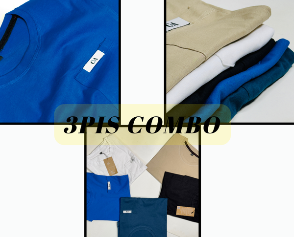 3 PIS COMBO POCKET T-SHIRTS