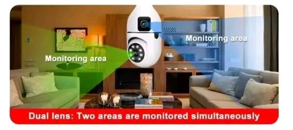 V380 PTZ WIFI IP Camera Dual Lens Bulb IP Night Vision Cc Camera