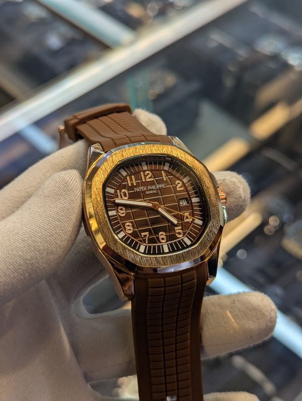 patek aquanaut non chrono brown rose gold