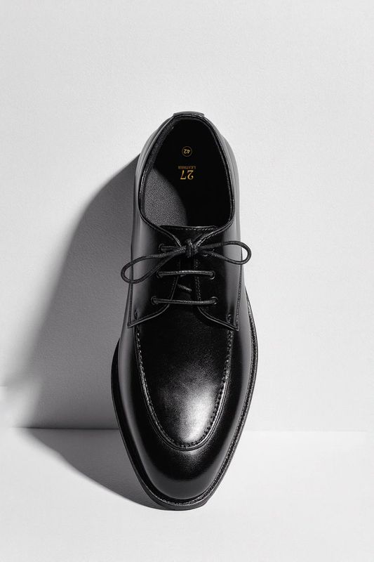 Velor Premium Leather Shoe(Black)