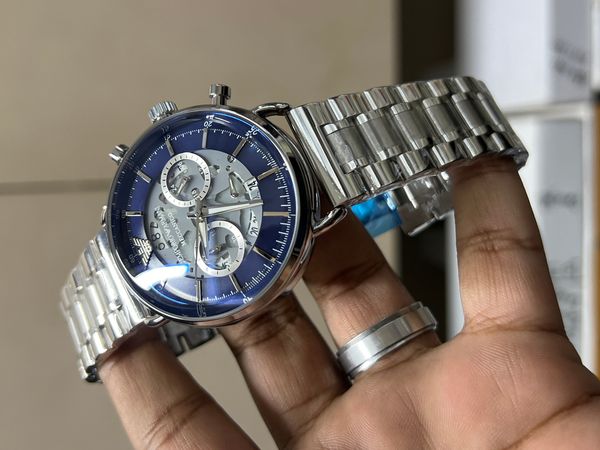ARMANI CH OVAL GLASS MECCANICO BLU DIAL