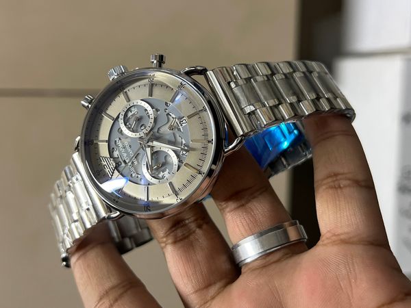 ARMANI CH OVAL GLASS MECCANICO GREY DIAL