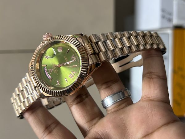 ROLEX DAY DATE ROSE GOLD - LIGHT GREEN
