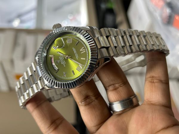 ROLEX DAY DATE SILVER - GREEN