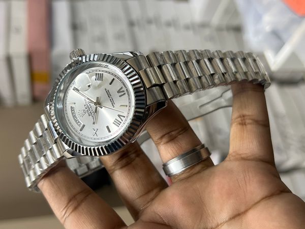 ROLEX DAY DATE SILVER - WHITE