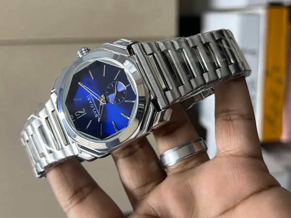 BVLGARI 60 SEC GLOSSY BLUE DIAL