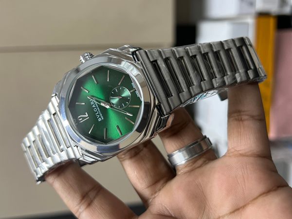BVLGARI 60 SEC GLOSSY GREEN DIAL