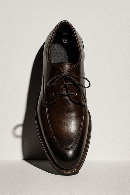 Velor Premium Leather Shoe(Brunette Brown)