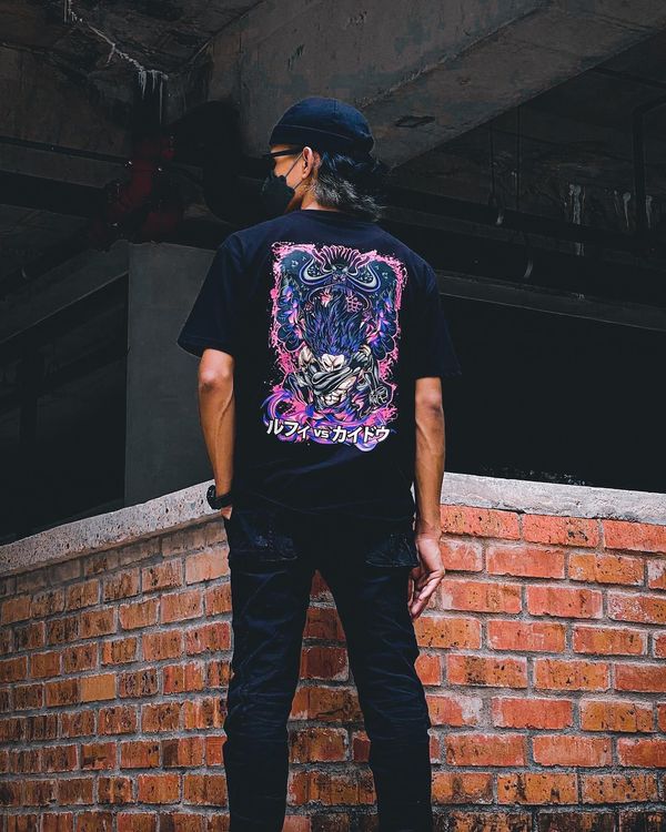 Oversized T-shirt in One Piece Anime print