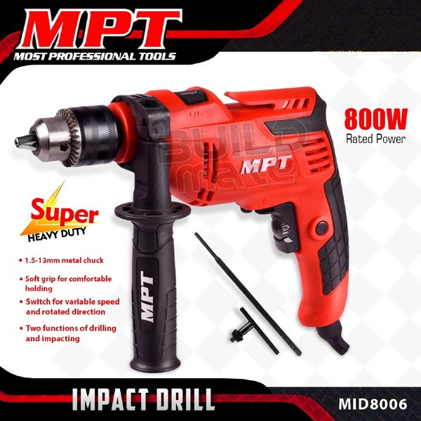 MPT Impact Drill, 800w, 13mm, Model: MID8005