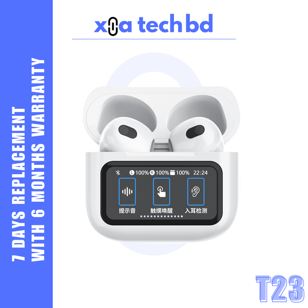 Wiwu T23 ANC noise cancelation LCD touch intelligent screen control wireless BT TWS earbuds