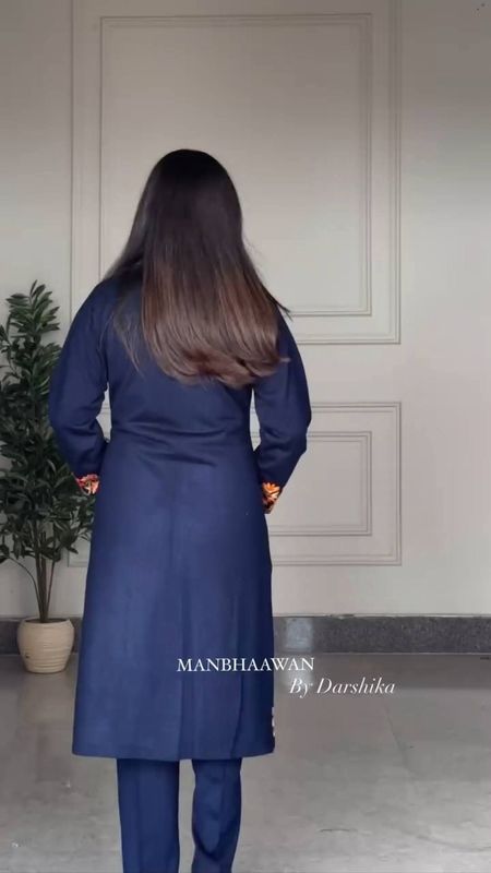 Navy Blue Koti Two piece set - Image 2