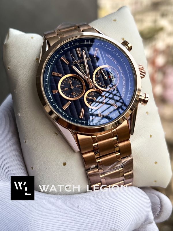 TAG CHAIN 1969 ROSE GOLD CASE BLUE DIAL