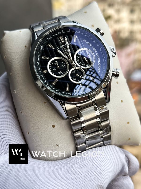 TAG CHAIN 1969 FULL SILVER BLACK DIAL