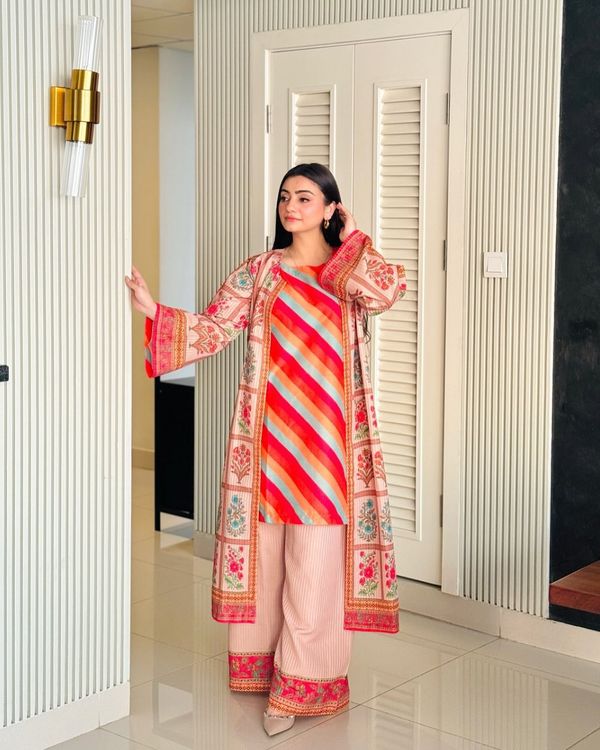 Khaddar  Koti Three Piece - Image 2