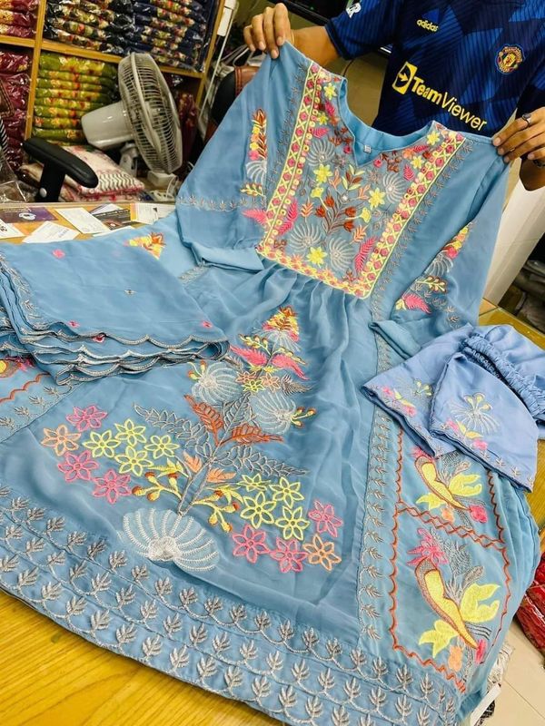 Indian Georgette Three piece Suit