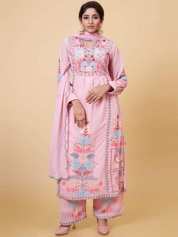 Indian Georgette Three piece Suit - Image 3