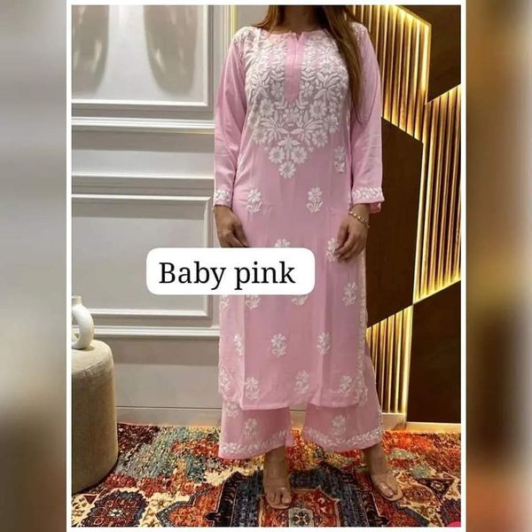 Baby Pink Lakhnow Style Two piece set