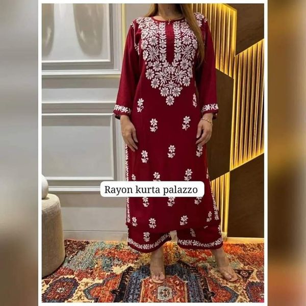 Maroon Lakhnow Style Two piece set