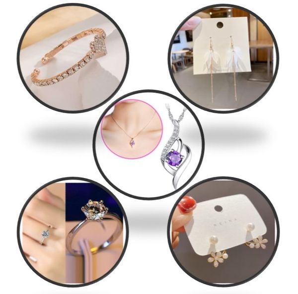 5 in 1 Combo jewellery for women, Bracelet, Ring, Necklace, Earrings