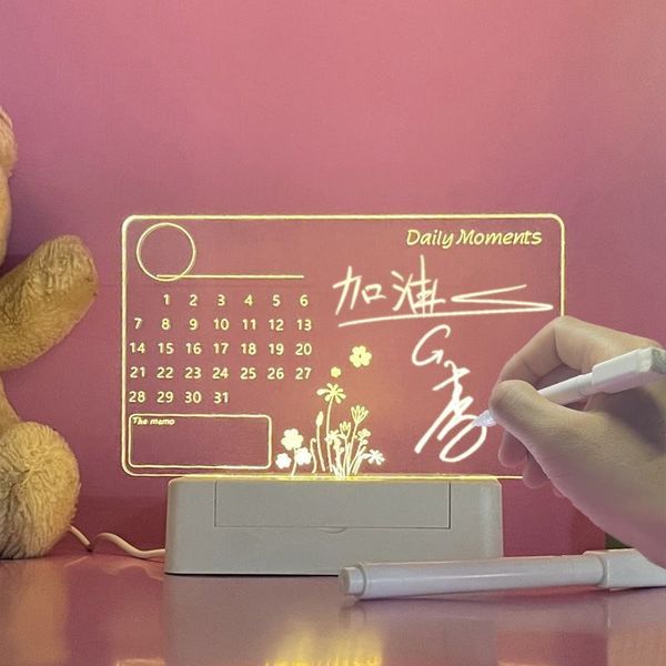 3D Acrylic Note Board Night Light