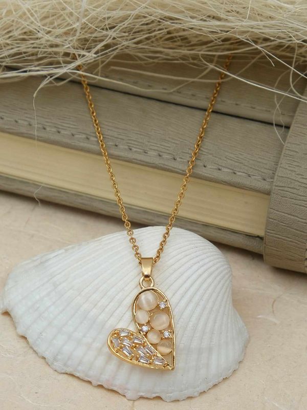 Crystal Heart pendant Necklace(Colour Guaranteed)