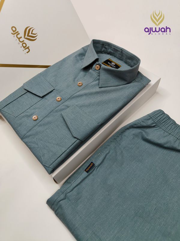 Ajwah Premium Kabli – muted teal Edition