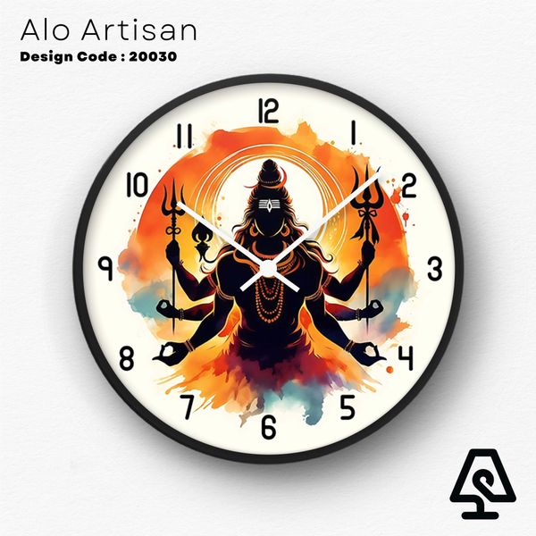 Mahadev Cosmic Theme Wall Clock