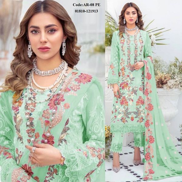 Semi –Embroidery & Sequence Work Party dress