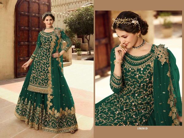 Semi –Embroidery & Sequence Work Party dress