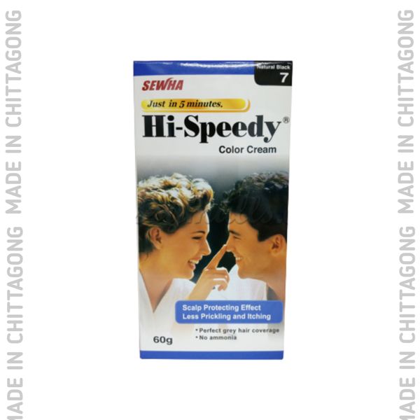 Hi-Speedy Hair Color Cream Natural Black (60 gm)