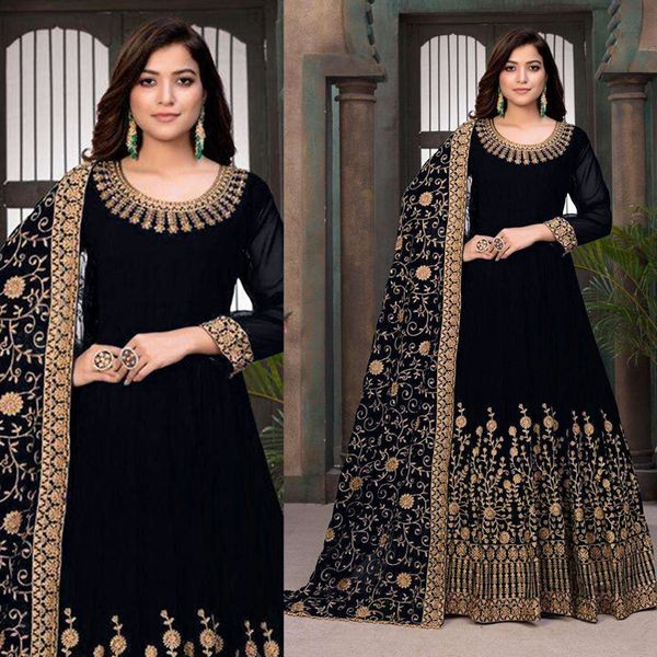 Semi –Embroidery & Sequence Work Party dress