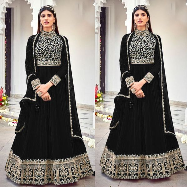 Semi –Embroidery & Sequence Work Party dress