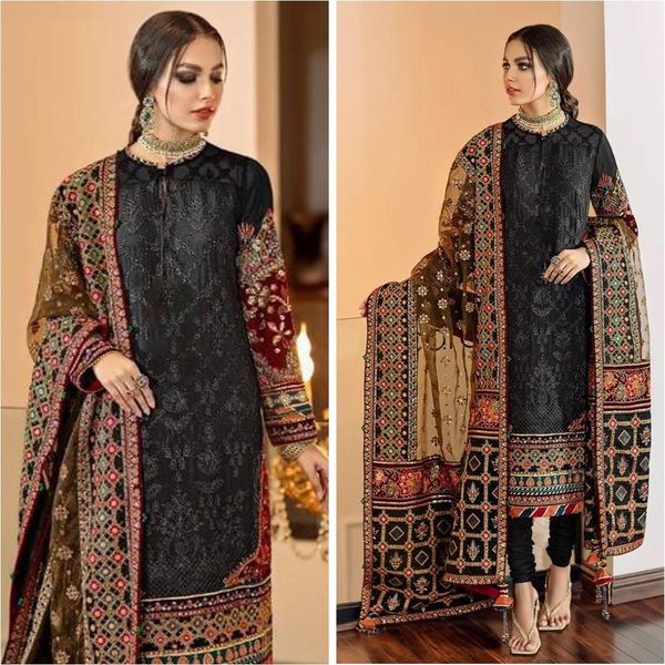Semi –Embroidery & Sequence Work Party dress
