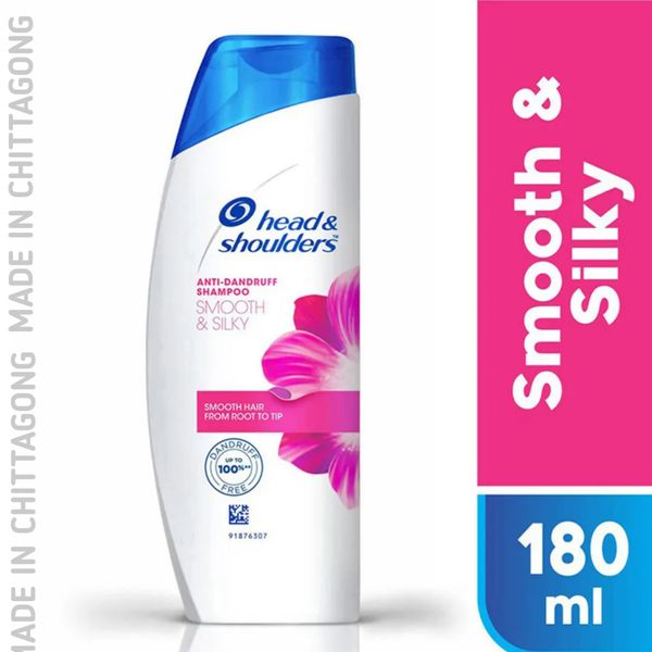 Head & Shoulders Smooth and Silky Anti Dandruff Shampoo (180ml)