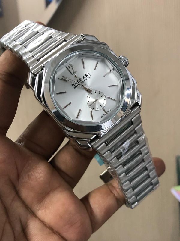 BVLGARI 60 SEC GLOSSY WHITE DIAL