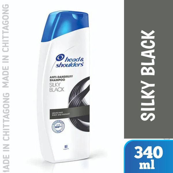 Head & Shoulders Silky Black Anti Dandruff Shampoo for Women & Men 340ML