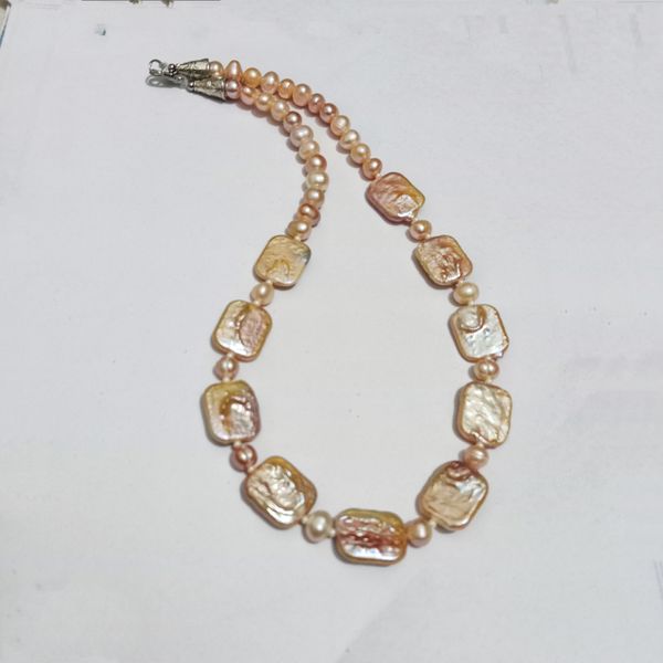 Mother Peach pearl necklace for women