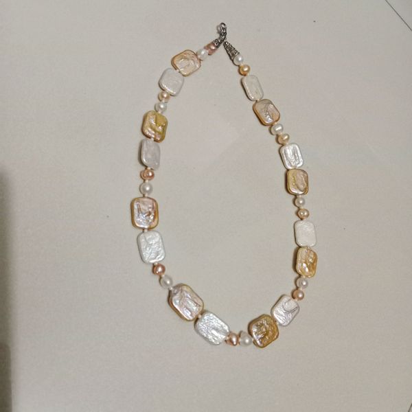 Mother pearl one layer necklace for women