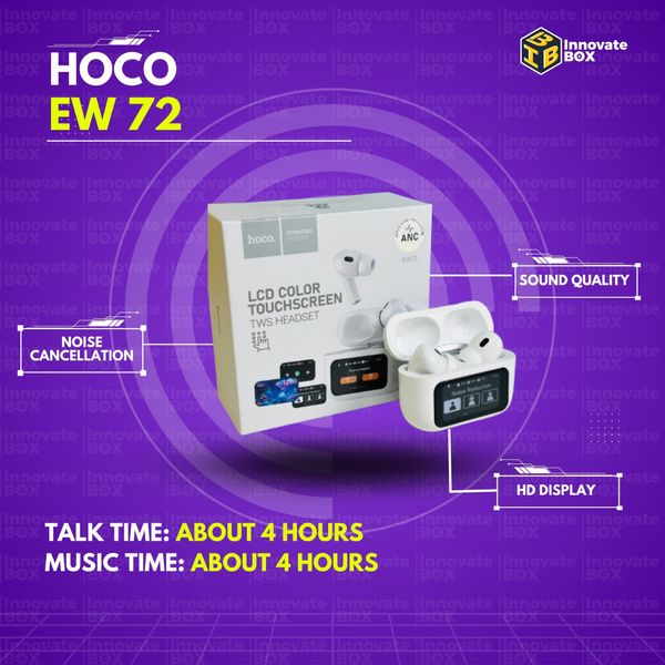 Hoco EW72 ANC TWS Earbuds With HD Display