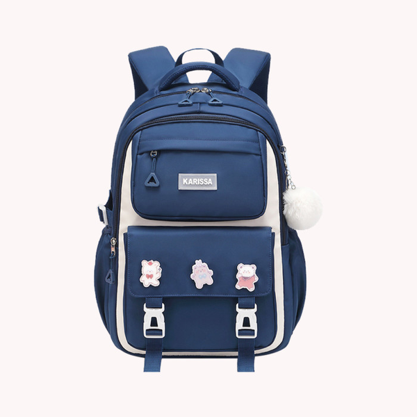 Kids Backpack Children School Bags for Girls Orthopedic Waterproof Primary Schoolbag Book Bag (blue)